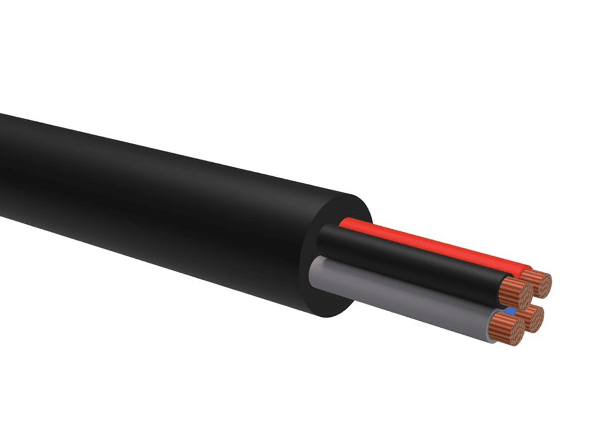 4x1.5mm2 Svart kappe