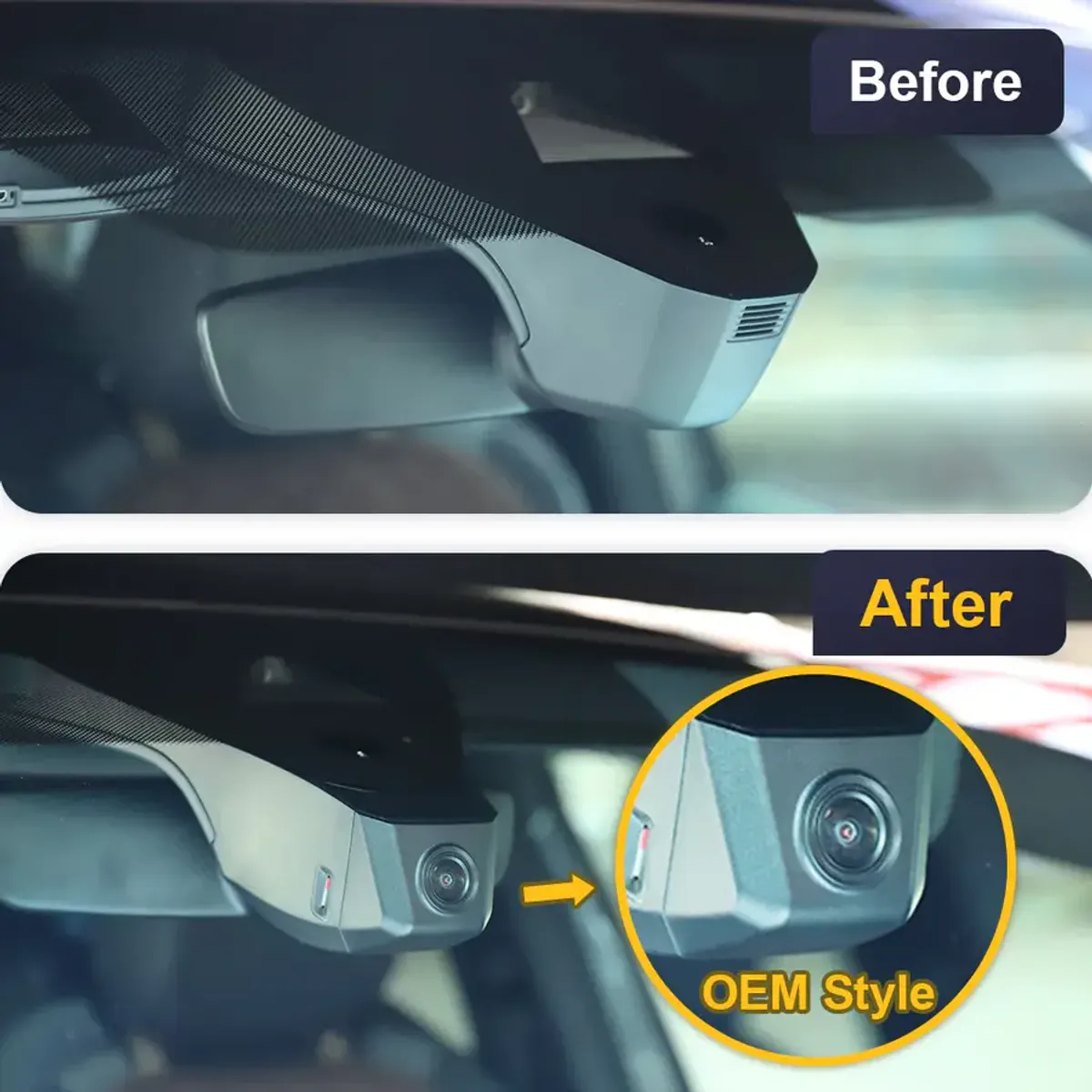 Integrert 4K Dashcam (foran) VW T-Roc (2017 - 2025)
